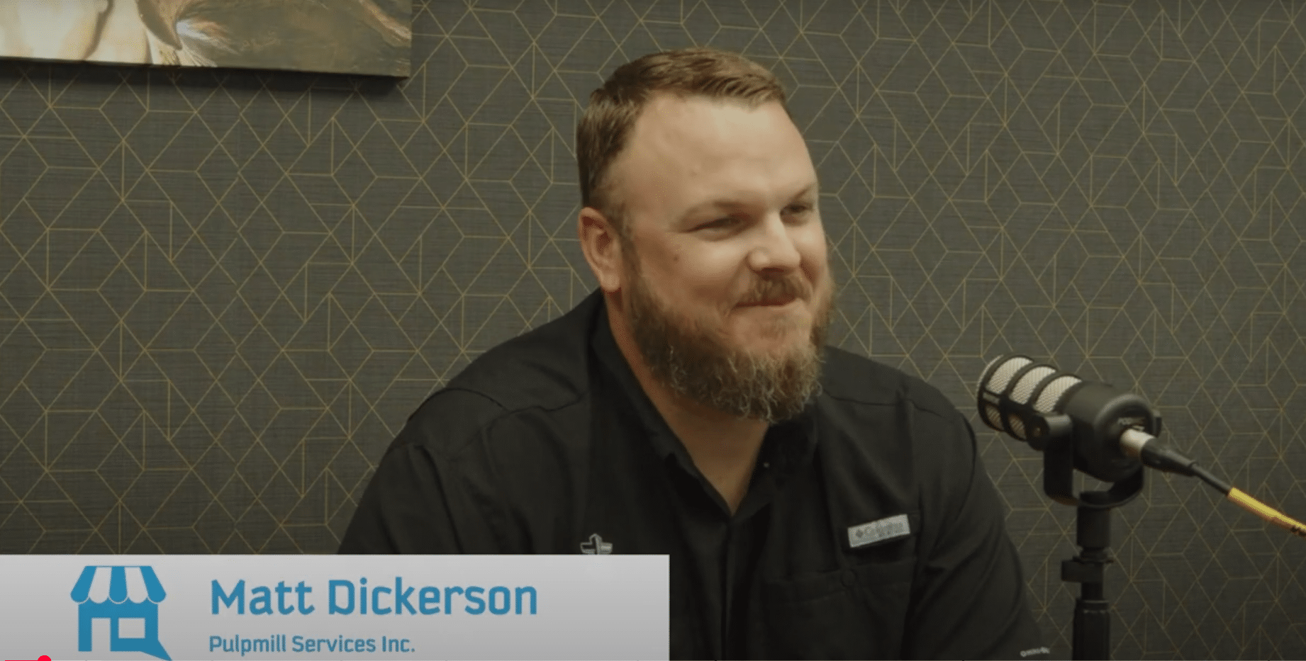 Matt Dickerson discusses Monroe workforce development during a Small Business Stories interview, representing Pulpmill Services Inc.
